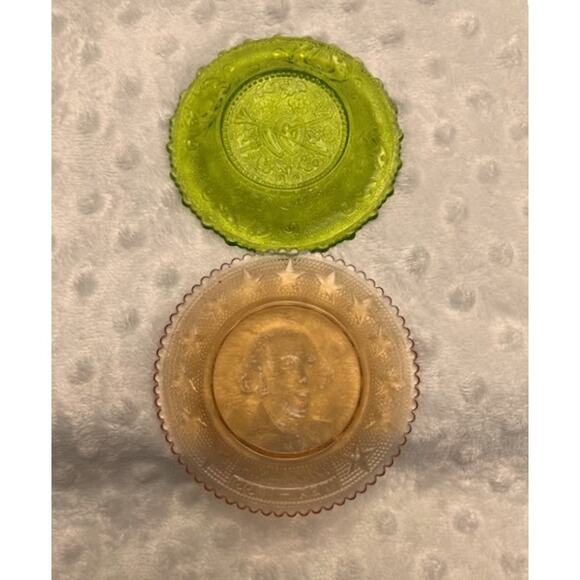 Vintage Lot of (4) Westmoreland 3 1/2" Scalloped Edge Themed Mini Plates - Picture 4 of 9